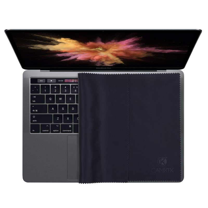 CamKix Microfiber Cover Cloth Cleaning Set - Compatible with Apple MacBook Pro (15-16â€) - 4X Keyboard Liner Cloth, 1x Double Sided Cloth and 1 x Lens Cleaning Paper Tissue Booklet - Image 2